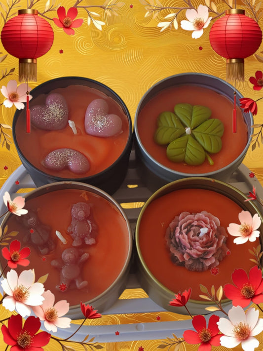 Handgemachte Herz küsst Erdbeere Duftkerze im Glas, süßes Geschenk für Sie, Kerzen-Seifen Herz